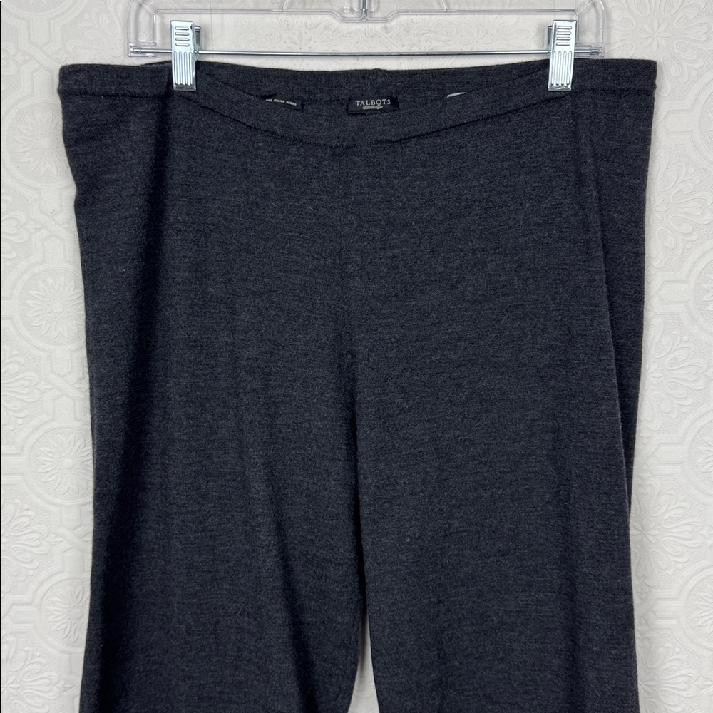 Talbots Charcoal Knit Wide-Leg Pants